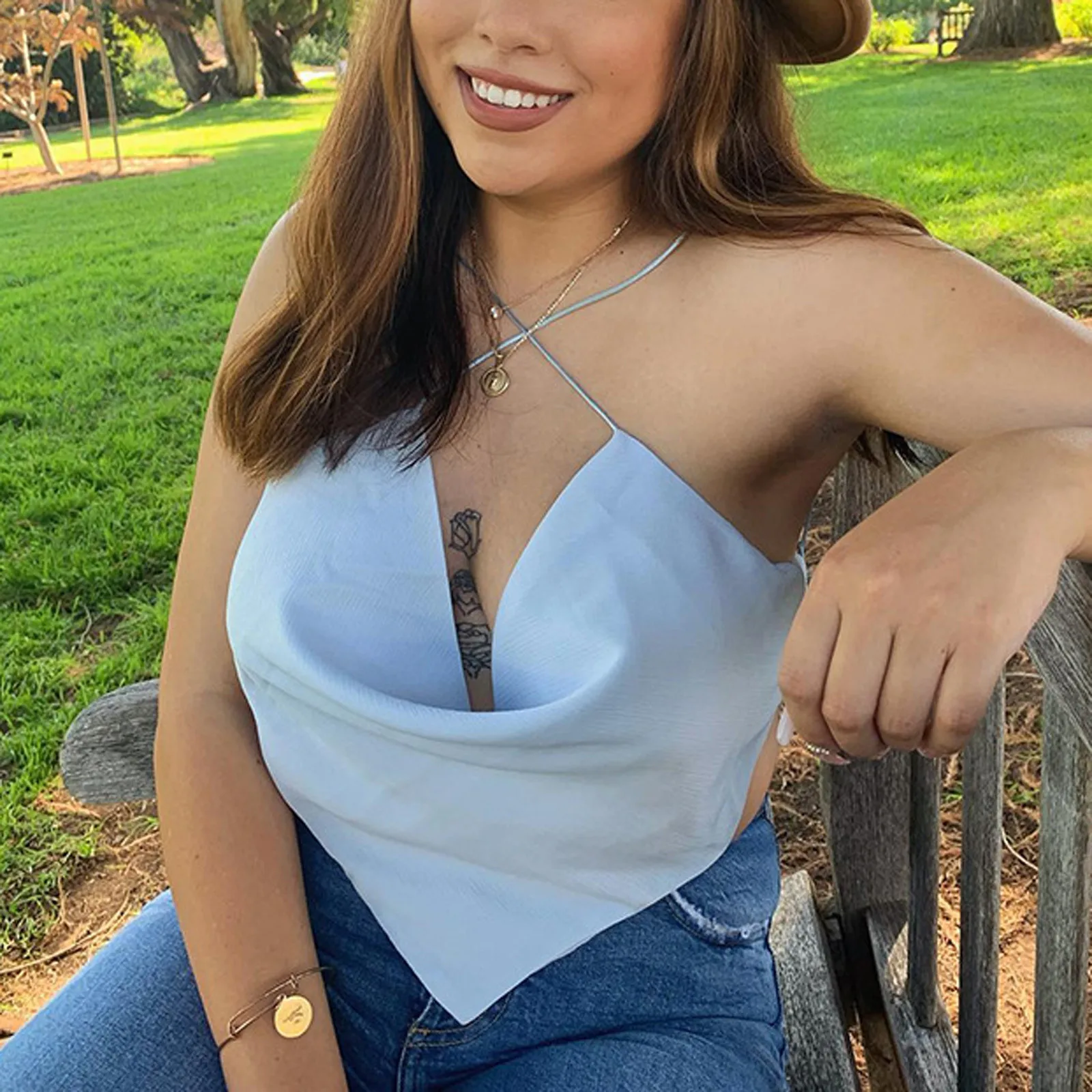 

2021 Women's Fashion Candy Color Sleeveless Halter Slim Fit Sexy Pullover Tank Tops crop top corset top y2k top