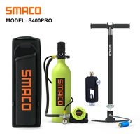 smaco s400pro scuba diving equipmentkit mini scuba tank diving oxygen cylinder hand pump for snorkeling