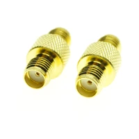 1x pcs sma female to sma female plug extender disc sma 2 dual female connector gold plated brass straight coaxial rf adapters