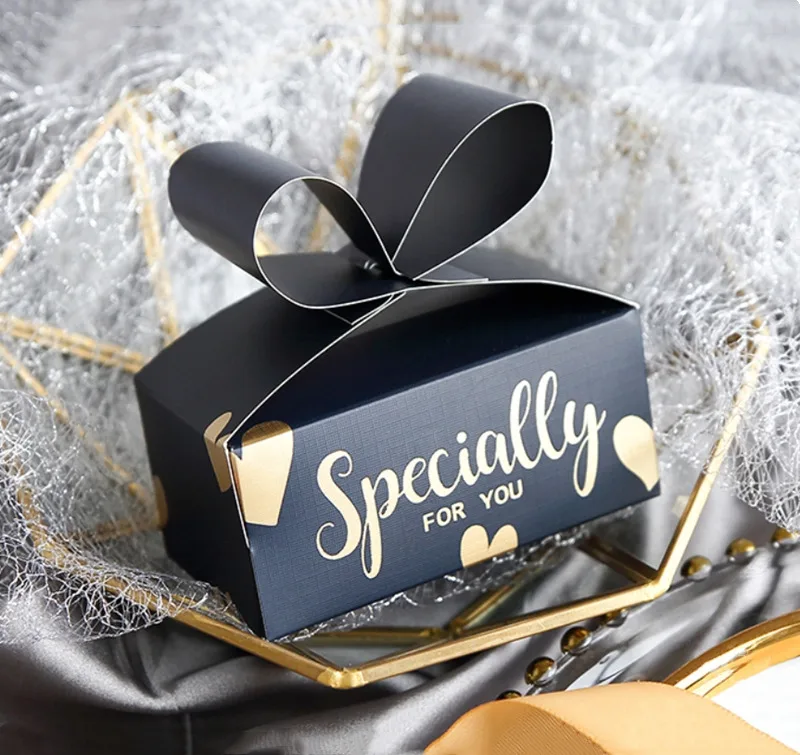 Новый золотой бриллиант свадебный подарок и милые подарочные сумки коробка