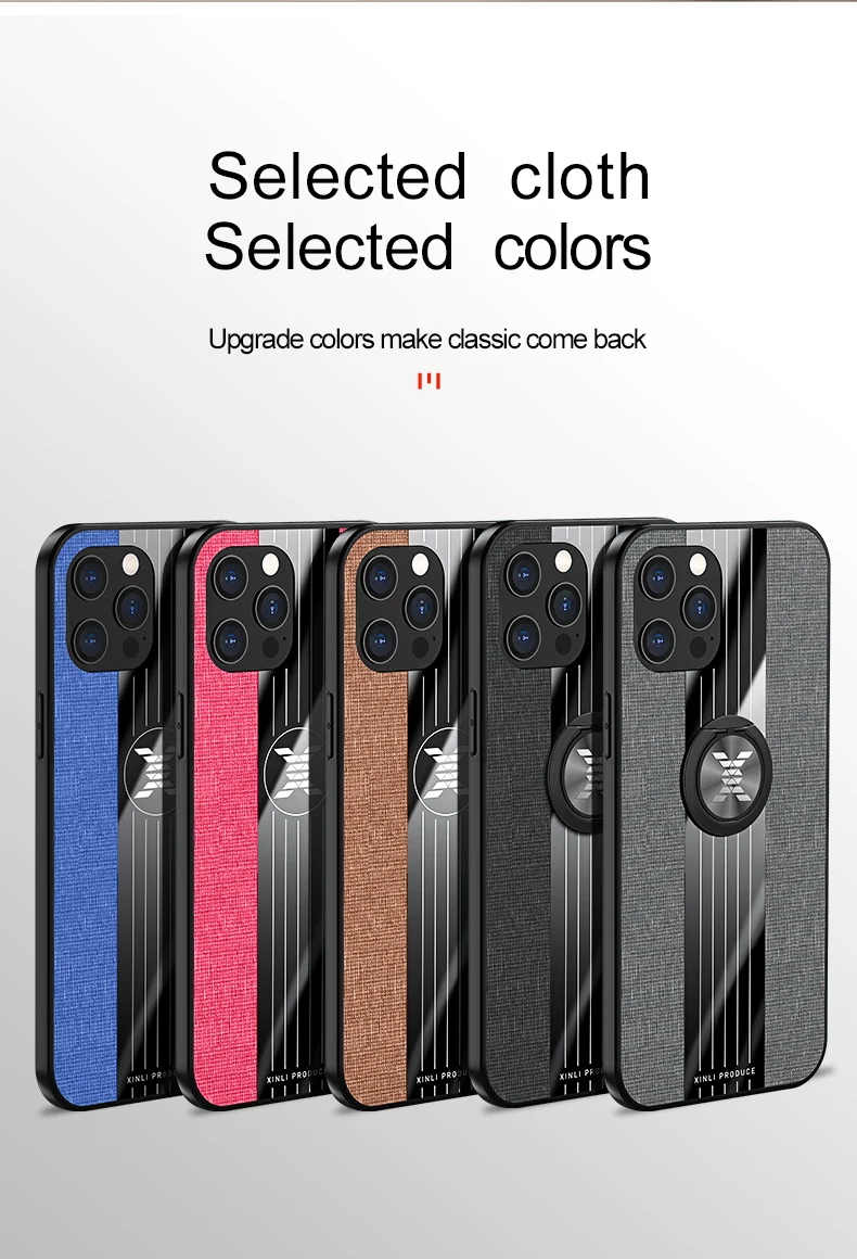 

Luxury With Magnetic Protection Phone Case For Xiaomi Redmi 10X 5G Pro 4G Fashion Anti-fall Cloth Pattern Armor Bracket Cover