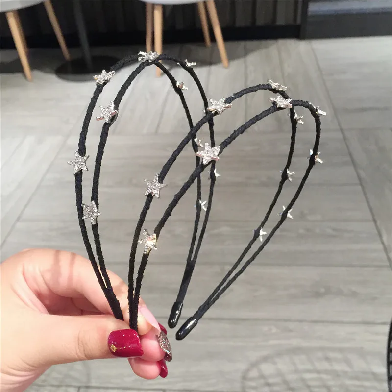 1 шт. двухслойный обруч со звездой для девочек мытья лица ободки волос с