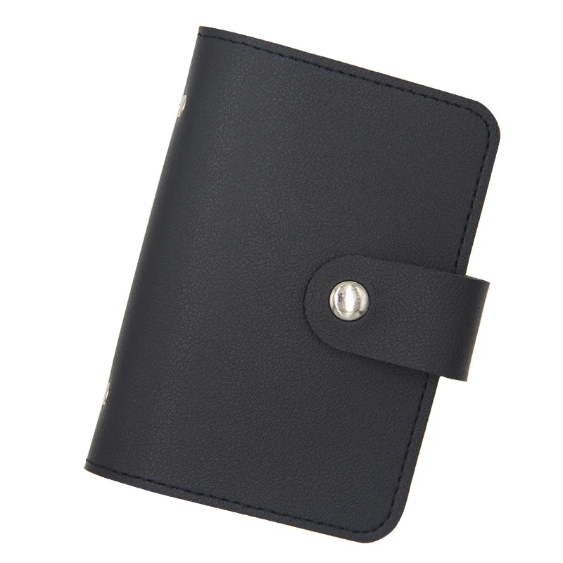

bags for women 2020 Simple and fashionable small multi card card pack black pu26 card Convenient buckle cute