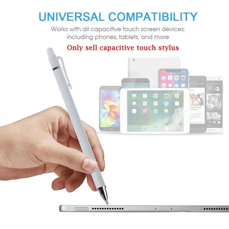 

2 in 1 Capacitive Stylus Touch Screen Pen Writing Drawing For iOS Mobile Pens Stylus Tablet For Android Phone W4O3