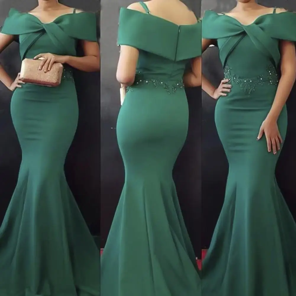 

Fabulous Women Dress Sleeveless Floral Lady Mermaid Dress Dress Wedding Dress