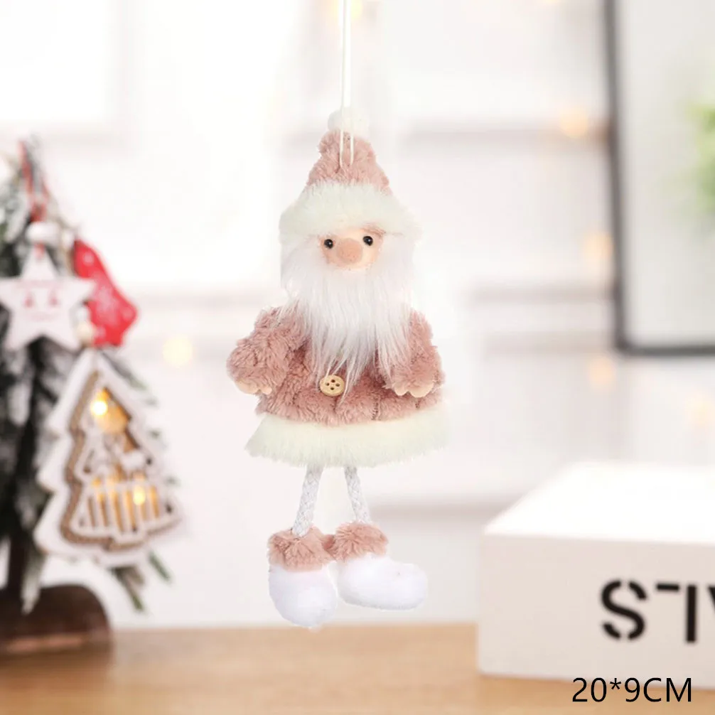 A6-Santa claus Год подарок милый Рождественский Шелковый плюшевый Ангел Кукла орнамент с рождественской елкой Noel рождественские украшения для дома Navidad Декор - Цвет: A6-Santa claus