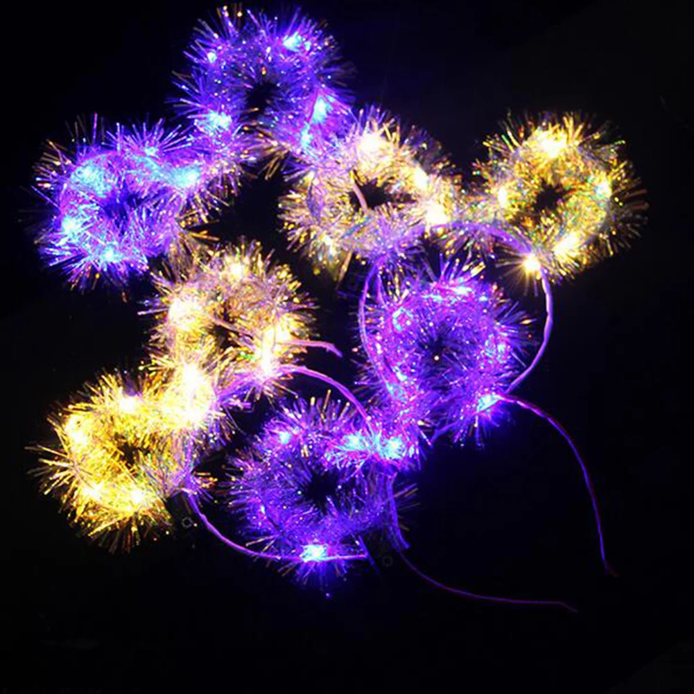 1 шт. светодиодный обруч для волос светящиеся блестки кроличьи ушки Детский