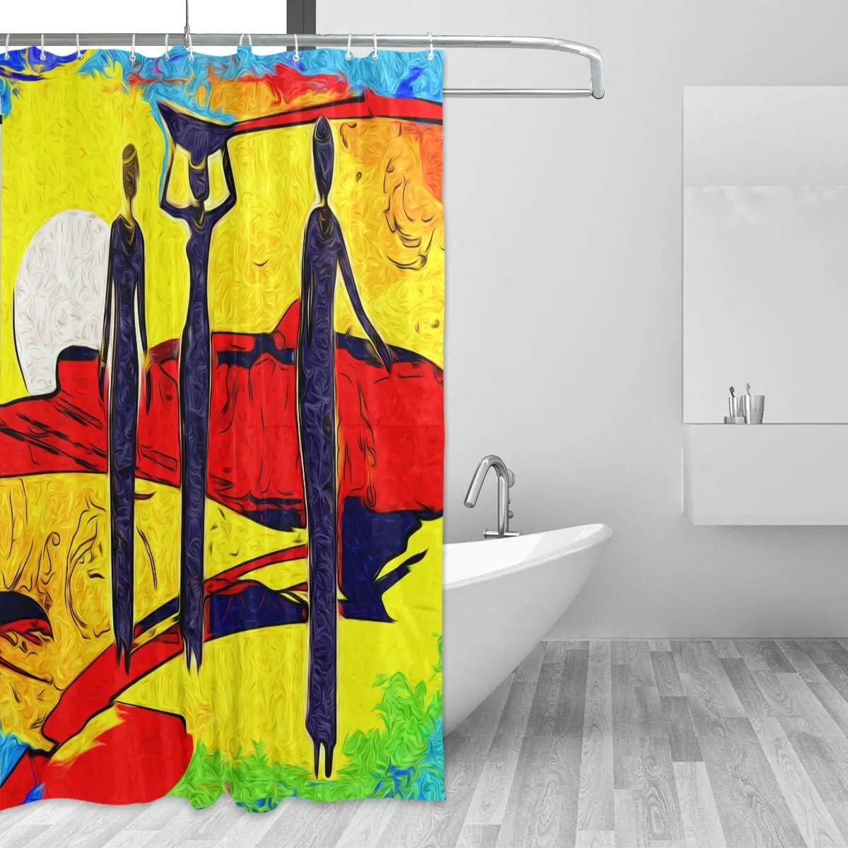 Африканская Женская занавеска для душа набор ванной водонепроницаемый плесени