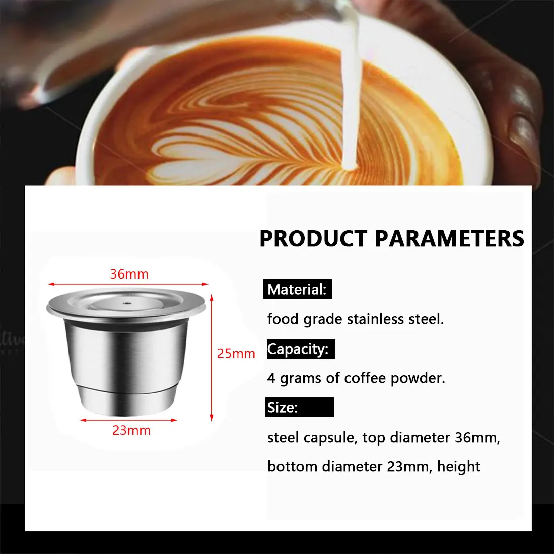 

Nespresso Coffee Capsule Crema, Espresso Reusable For Coffee Filter Stainless Steel Coffee Filters Espresso Coffee Crema Maker