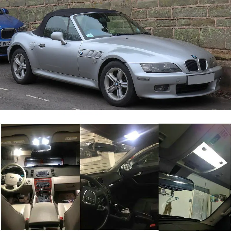 Внутренние светодиодные лампы для 2001 BMW Z3 карта купольный светильник светлая