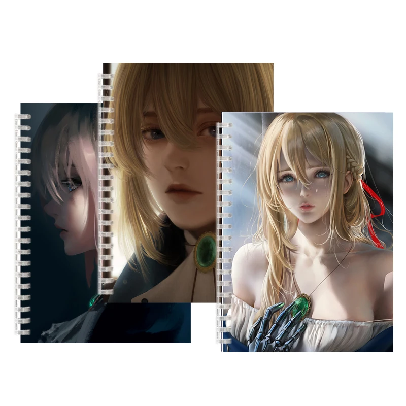

Anime Violet Evergarden Spiral Notebook Movie Poster Writing Blank Page Sketch Note Book COSPLAY Cattleya Baudelaire Girls Gift