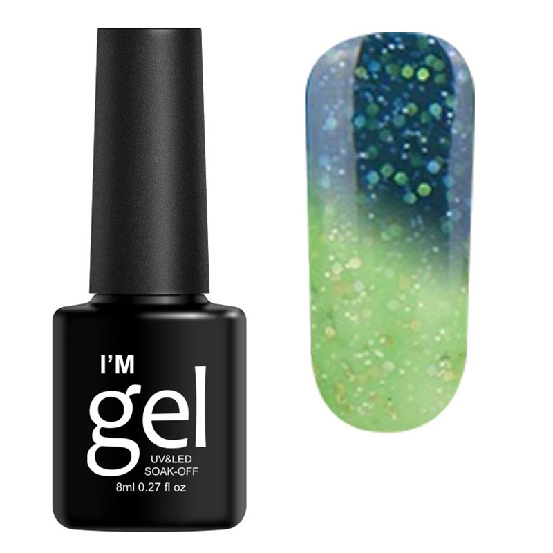 8 мл/бутылка температурный меняющий цвет Лак для ногтей УФ Гель лак