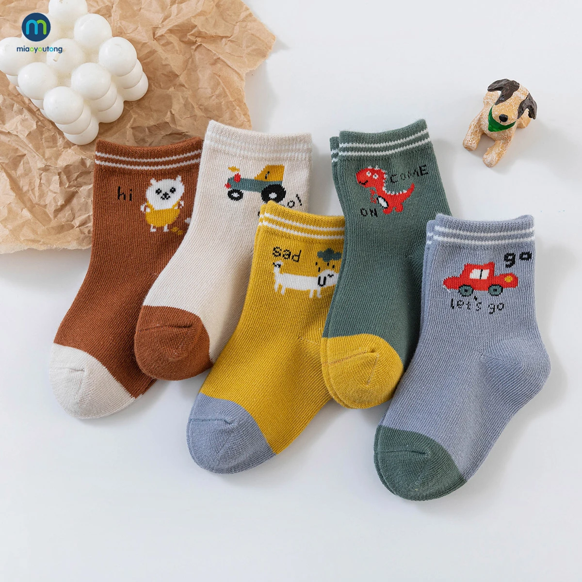 10 Pcs/Lot Baby Boys Winter Socks Cartoon Animail Kids Spring Autumn Cotton Breathable Keep Warm Socks For Children Miaoyoutong