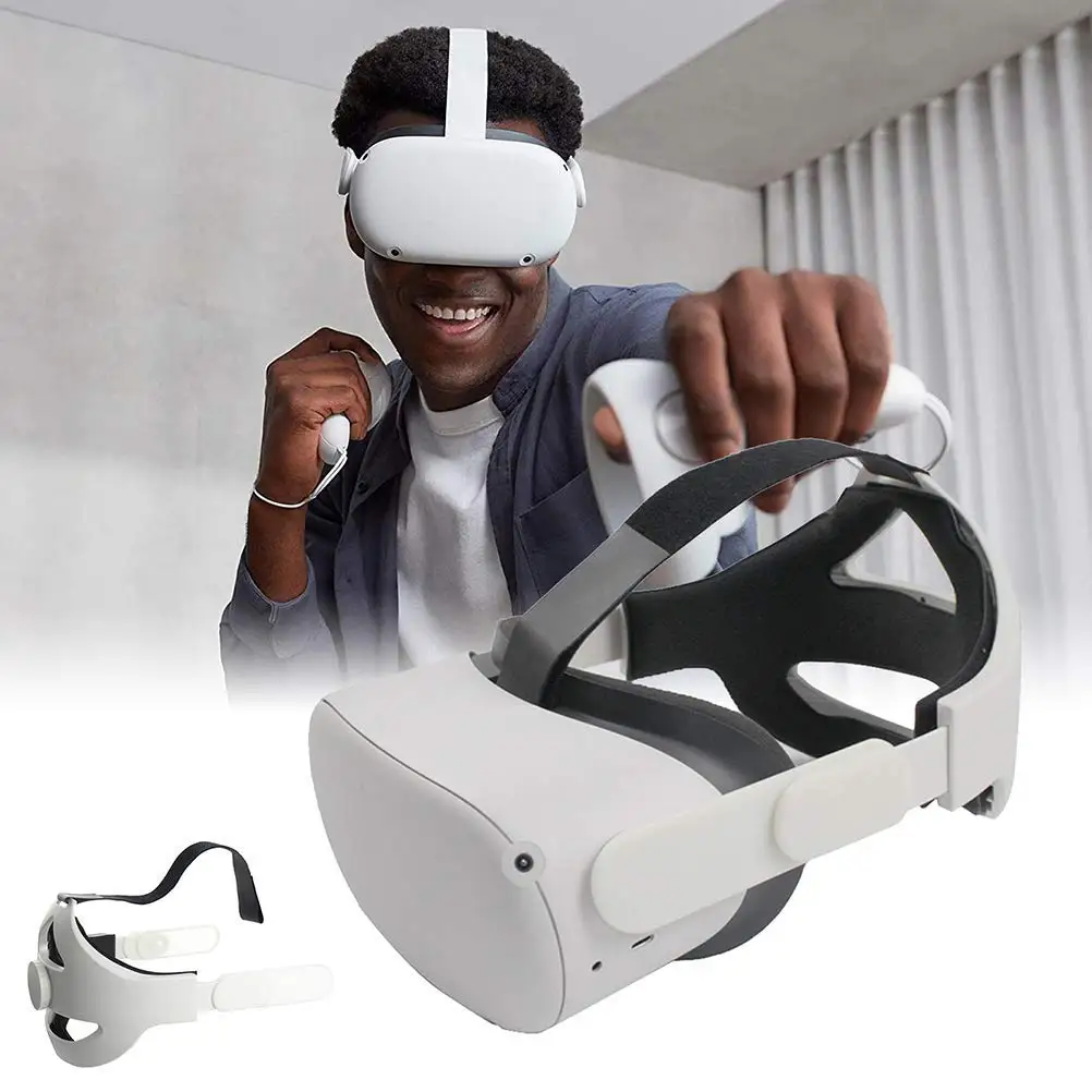 

VR Headset Headband Plastic Adjustable VR Headphone Head Strap Replacement for Oculus Quest 2