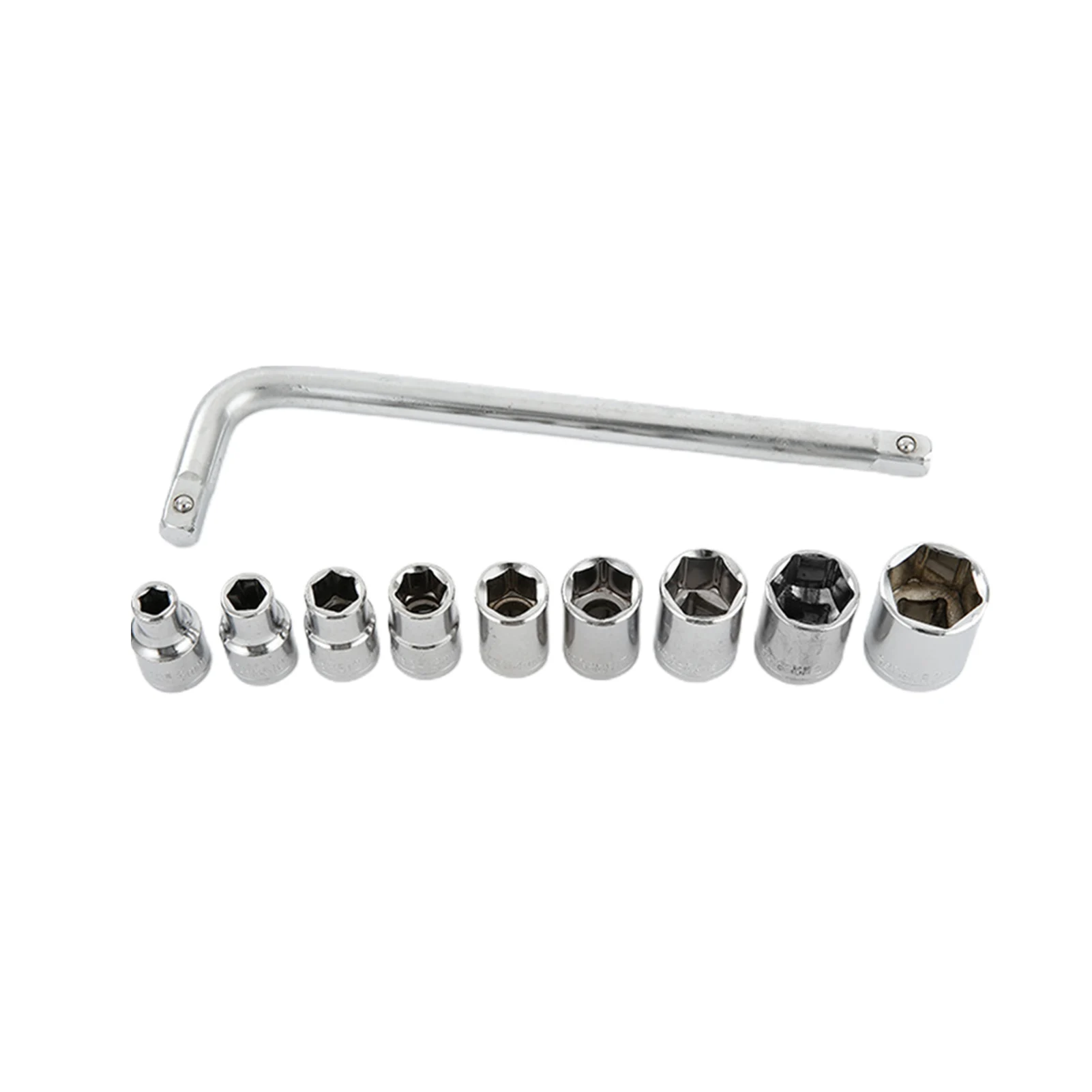 

10pcs Maintainence Car Repair Ergonomic Crv Steel External Hexagonal Quick Release Sleeve Socket Wrench Set Multifunctional