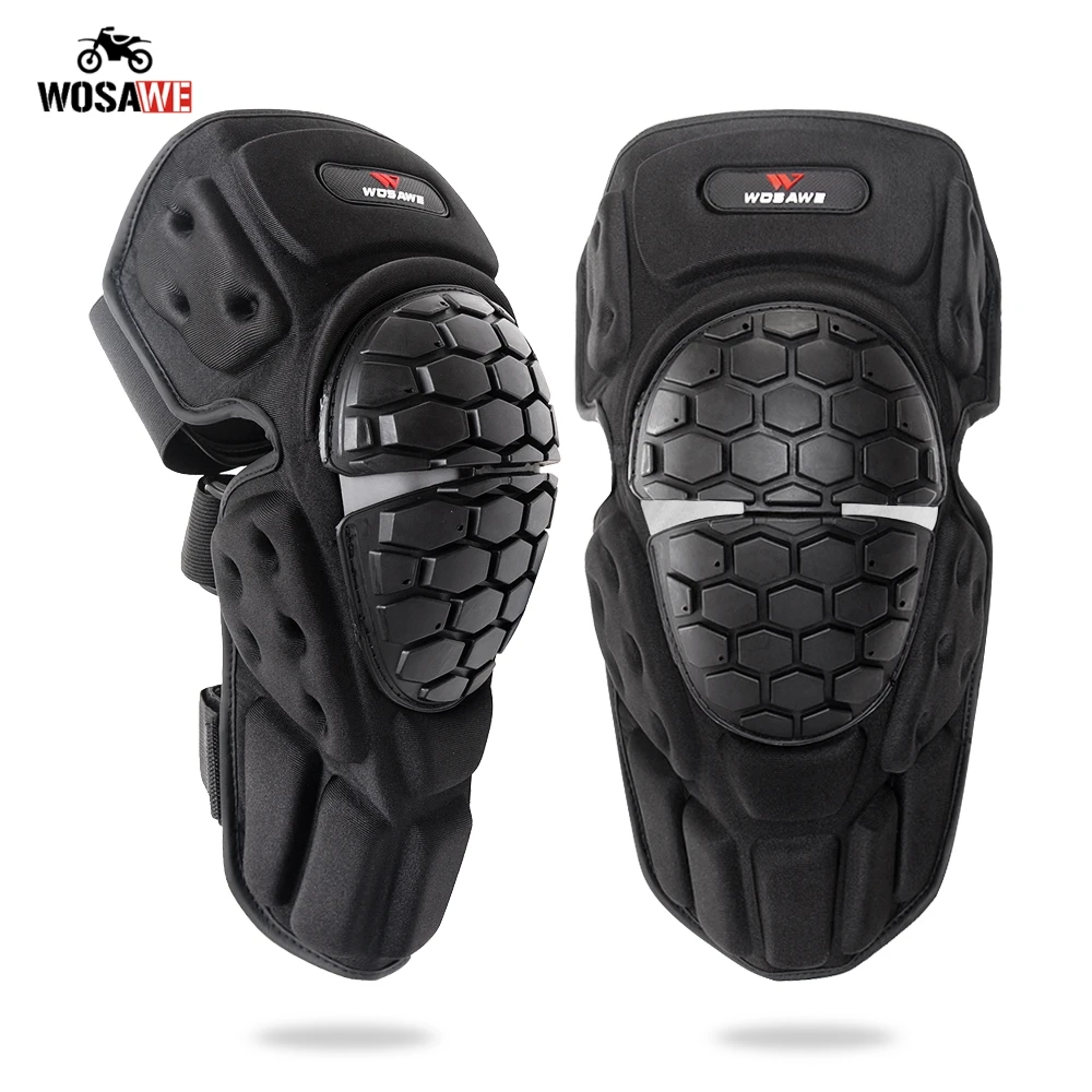WOSAWE Мотоцикл наколенники Мотокросс езда Knee протектор Shin Brace защитообразующих