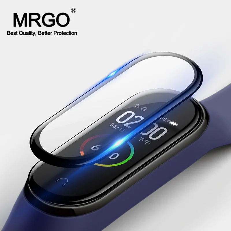 3D полное покрытие из закаленного стекла для Xiaomi mi Band 4 защитная пленка экрана