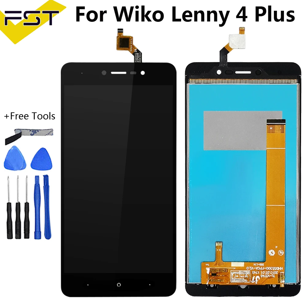 5 'для Wiko Lenny 4 Plus Чехол книжка Lenny4 + плюс ЖК дисплей Дисплей кодирующий