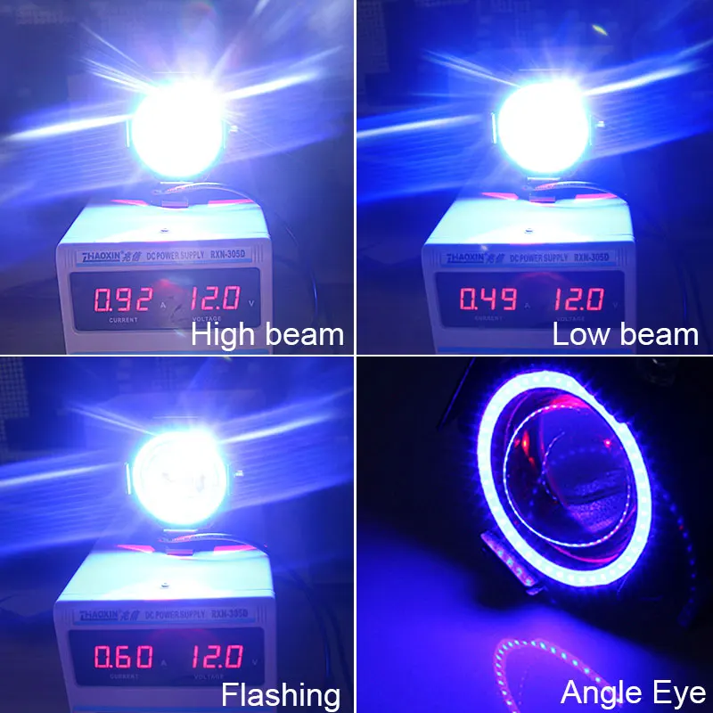 125W Мотоцикл головной светильник дьявольские глаза 3000LM Moto Точечный U7 LED вождения