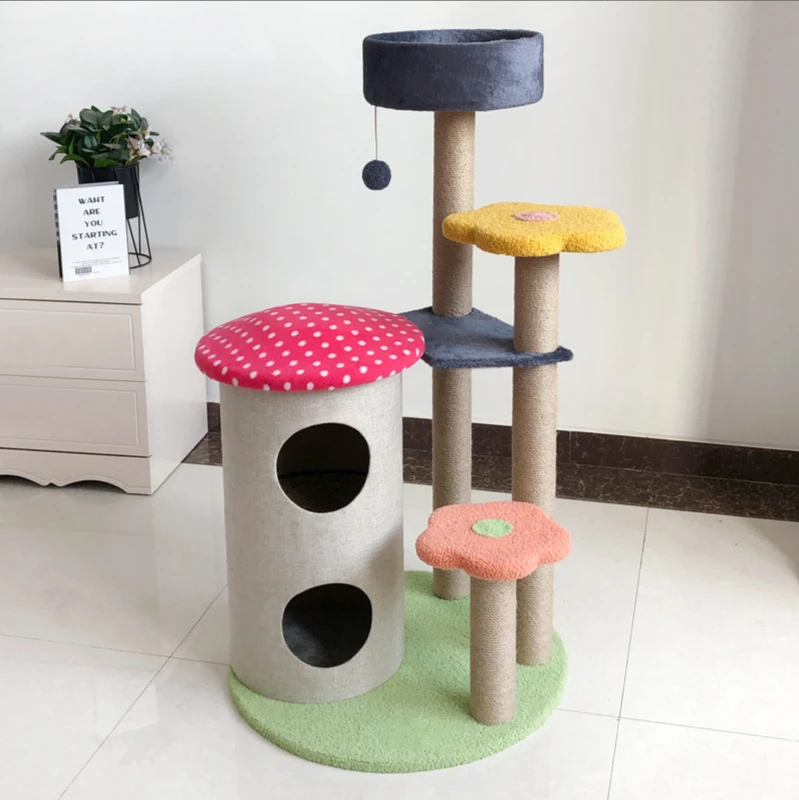 

Mushroom Pet Cat Nest Flower Cat Climbing Frame High-grade Multi-layer Cat Climbing Frame Sisal Sisal Jumping Platform Cat Toys