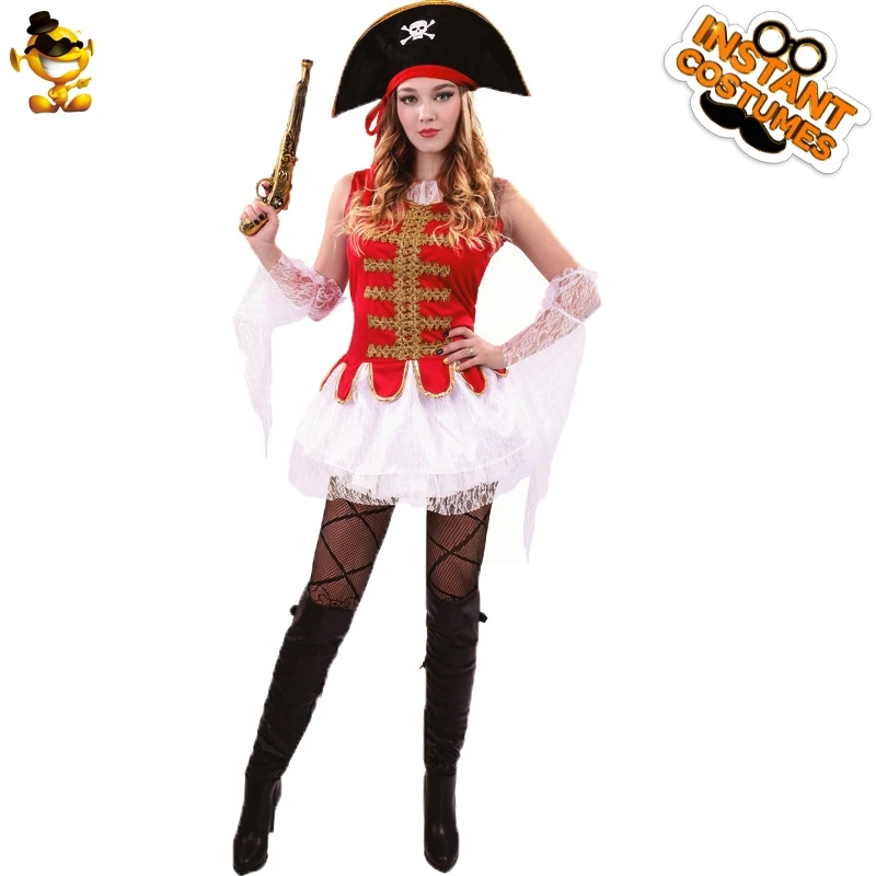 

Женский костюм пиратского платья на Хэллоуин, костюм для представлений, косплей для вечевечерние Пурим, пиратский костюм для взрослых