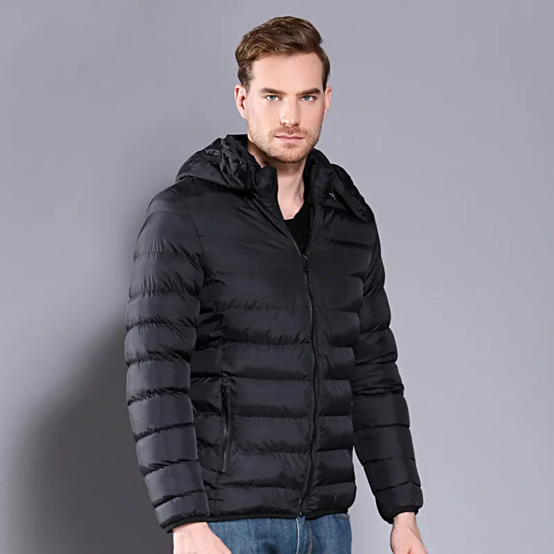 Мужской Коричневое Пальто с капюшоном Мужская одежда зимние куртки на детей