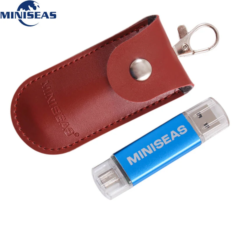 red and blue MIniseas 2 цвета портативный otg usb флэш-накопитель 8 Гб 16 Гб внешний накопитель для системы Android устройство memory stick pen drive U stick - Цвет: red and blue