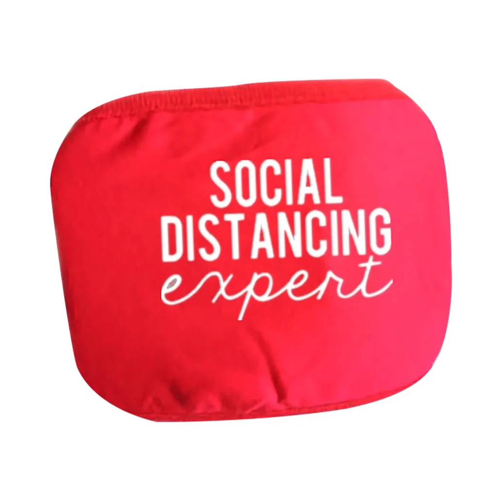 

Red English printing mask optional outdoor riding wear protective washable design protective cotton mask adjustable mask