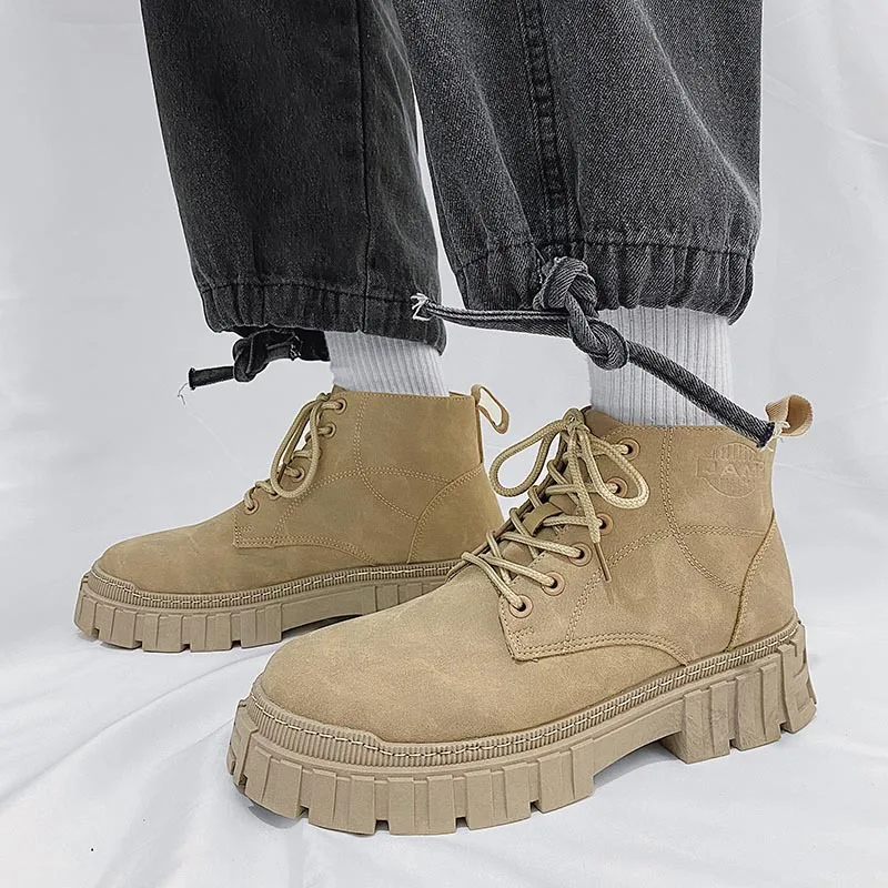 

Мужские тактические армейские ботинки в стиле милитари, дышащие кожаные сетчатые высокие повседневные ботинки, Рабочая обувь для пустыни, ...