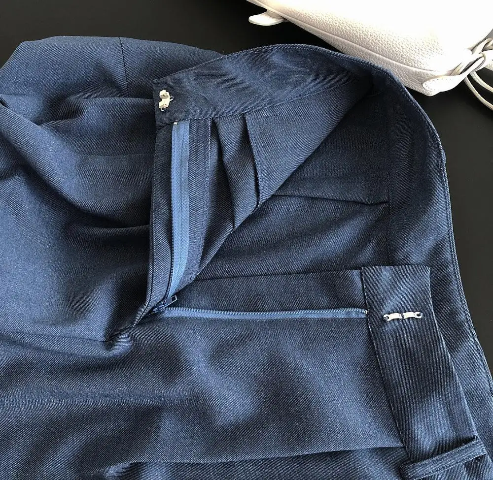 Spring Autumn Simple Trousers Ladies Office High Waist Pants Pleated Casual Loose Women Ankle-Length Pants Female OL 205E