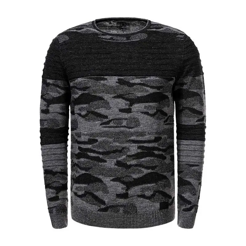 GLO-STORY мужской модный пуловер камуфляж пэчворк длинный рукав свитер для мужчин