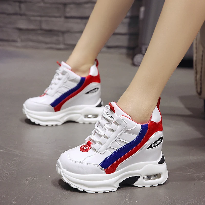 Женские кроссовки на массивной танкетке 10 см/3 9 дюйма дизайнерская обувь высокой