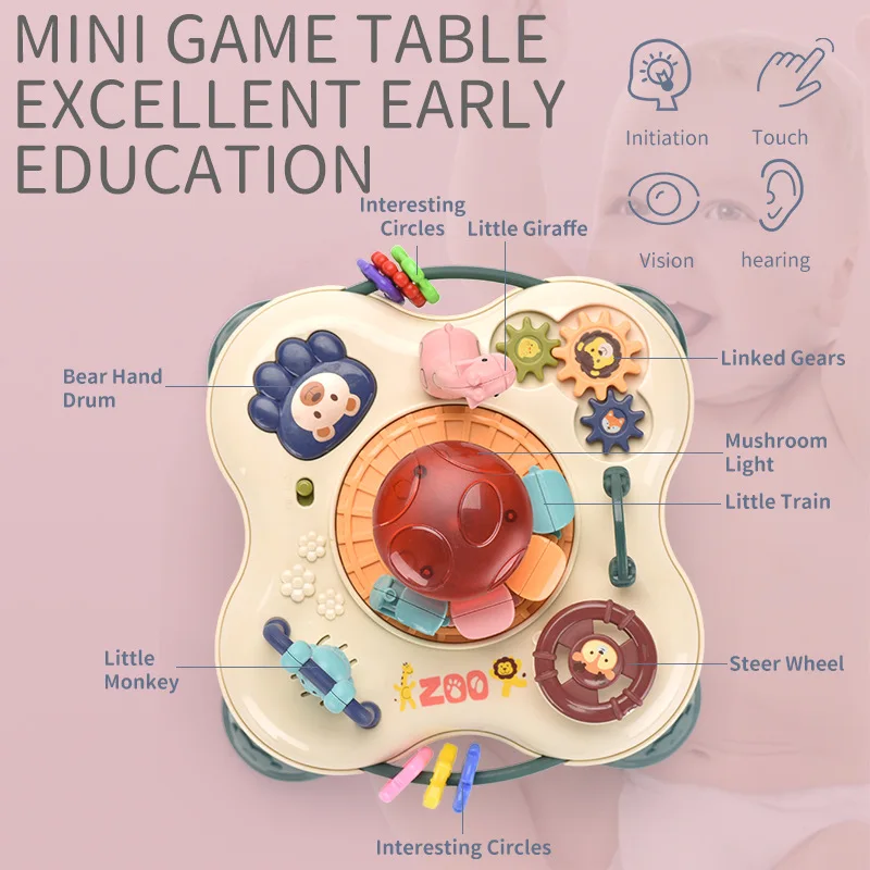 baby activities table baby activities center educational table baby games for babies age puzzle shape sensory toys 181020cm free global shipping