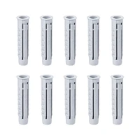 uxcell 100pcs 8mm x 40mm plastic expansion pipe column concrete anchor wall plug gray high quality good elasticity