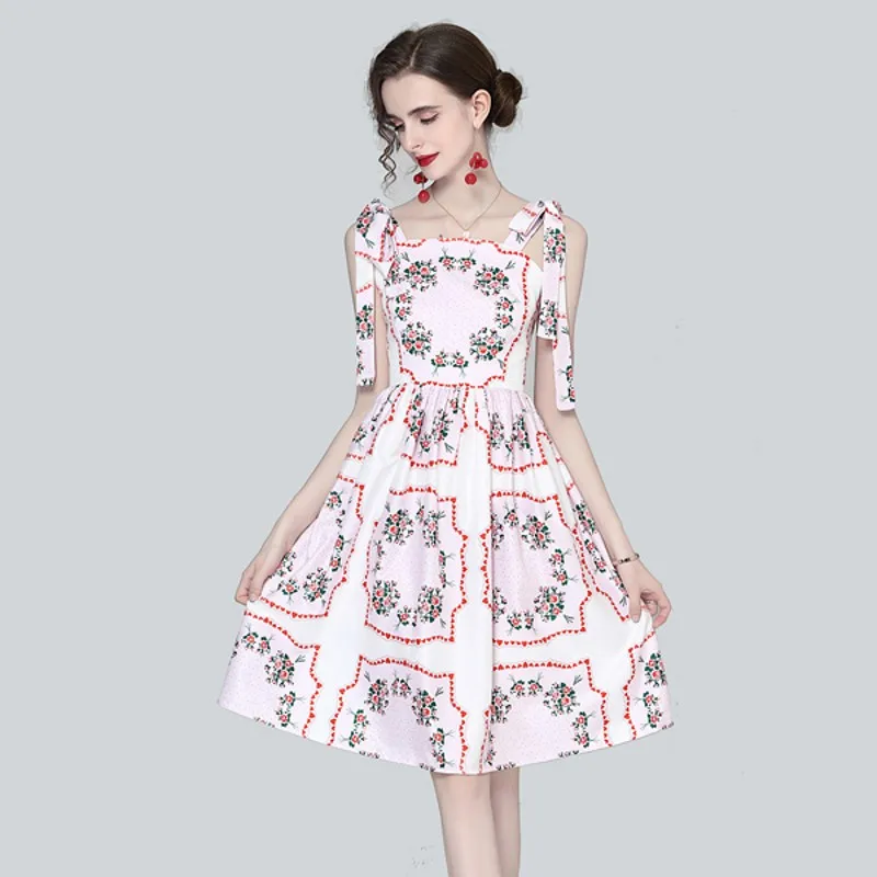 

Женское вечернее платье без рукавов, элегантное пляжное платье с цветочным принтом и открытой спиной, лето 2021