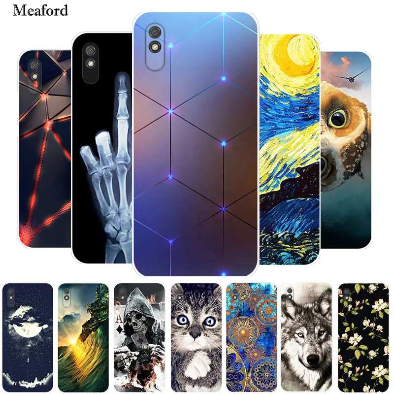 Чехол для Redmi 9AT чехол Xiaomi силиконовый из ТПУ мягкая задняя крышка телефона 9 AT 9A T