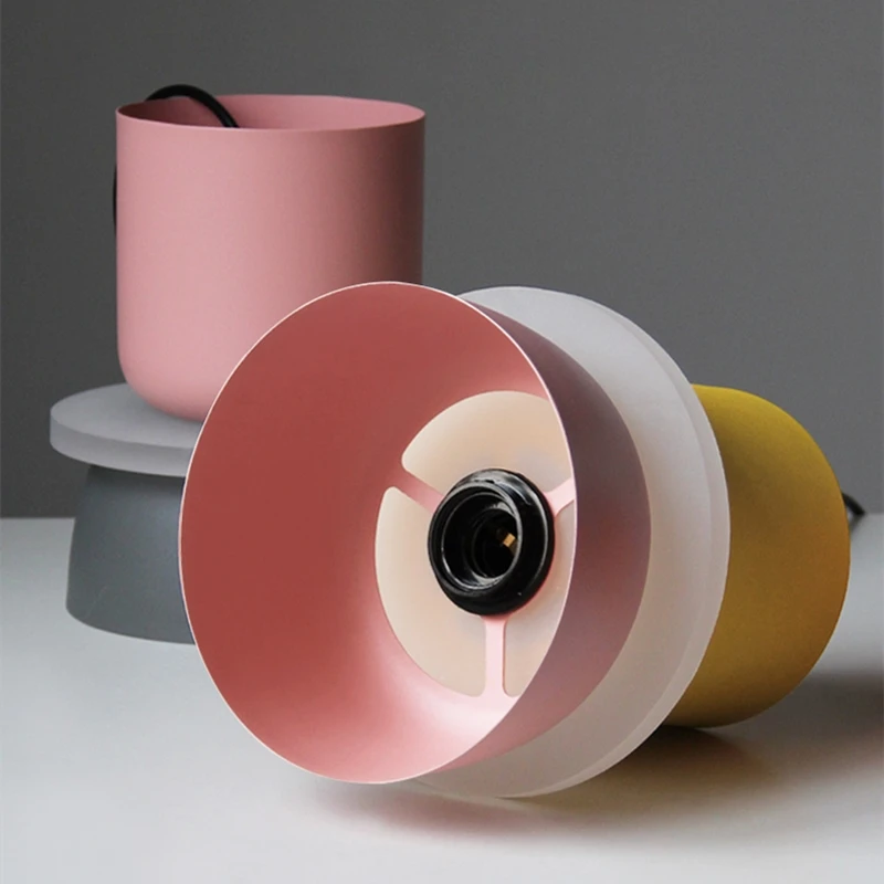 

Nordic Modern Pendant Lights Colored Iron Hanglamp For Dining Room Bedroom Bar Decor Loft Luminaire Suspension Kitchen Fixtures