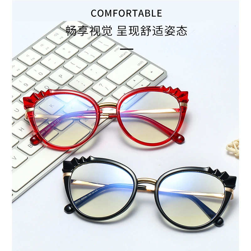 Модные прозрачные очки хипстер оптические оправа красная для очков в стиле