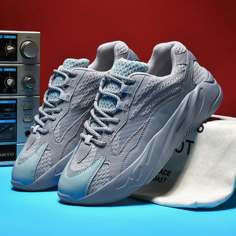 Кроссовки мужские прогулочные дышащие сетчатые кеды модная повседневная обувь