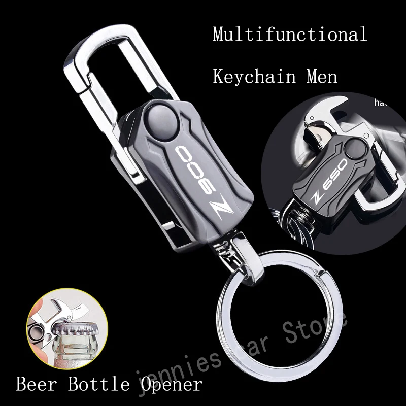 

Carabiner Keychain Metal Multifunction Keyring For kawasaki motorcycle Z900 Z 900 Z650 Z 650 2018 2019 2020 2021 Accessories