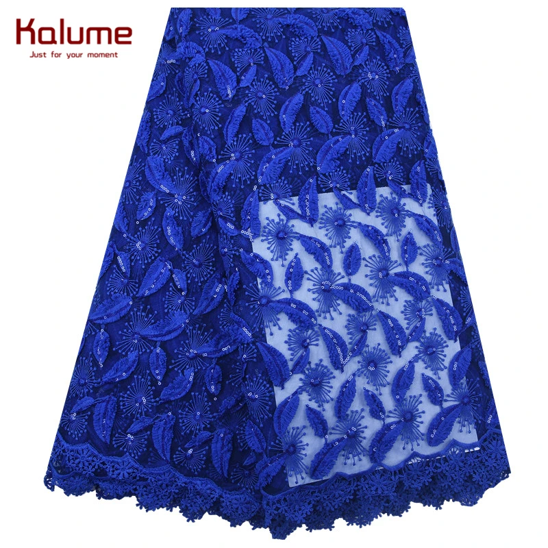 Kalume New Arrival 3D African Milk Silk Lace Fabric Pure White Sequins Nigerian French Mesh For Wedding Party F1853 | Дом и сад