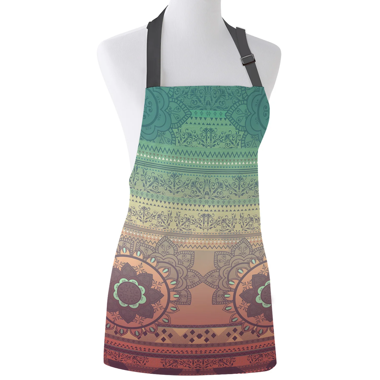 Фартук с мандалой регулируемый парусиновый фартук индивидуального дизайна для