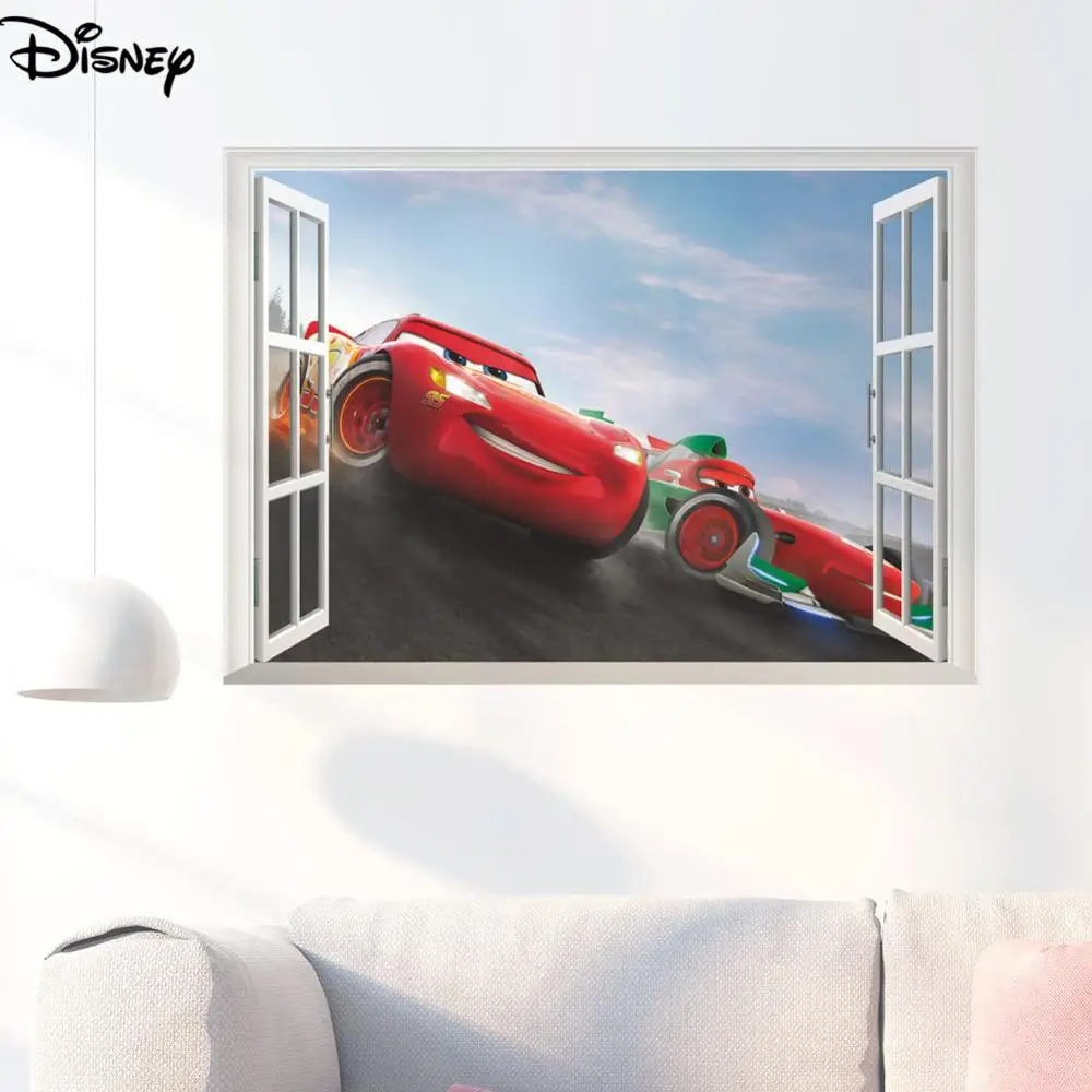 3D стерео стикер Disney наклейка на окно для мобилизации автомобиля мультяшная