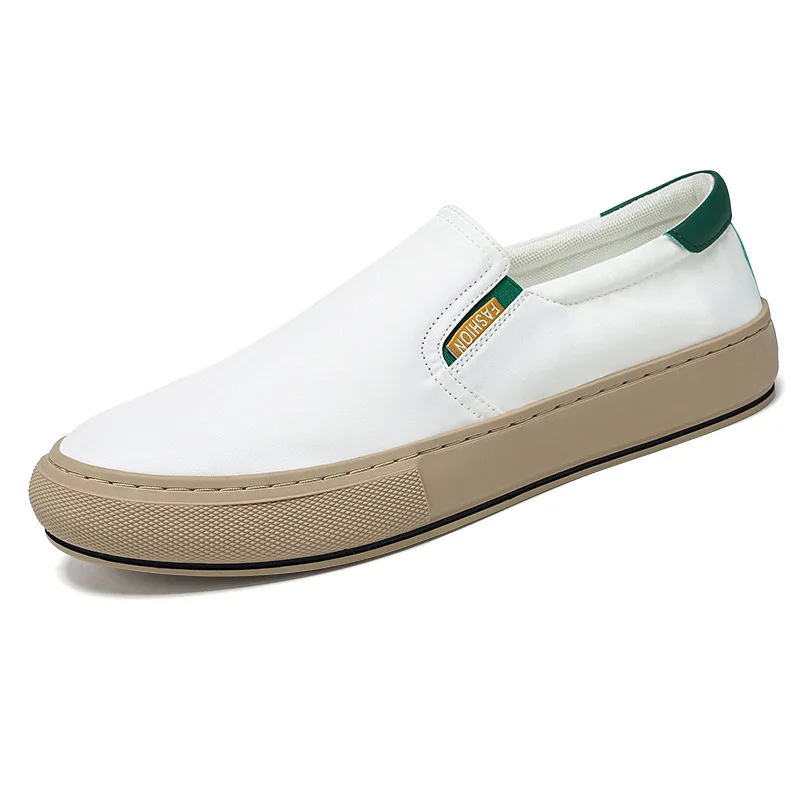 

2021 Early Autumn New Fashion Men's Vulcanize Shoes Comfortable Slip-on Shallow Flat Canvas Shoes Non-slip Handsome for Daily