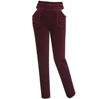 trending products women large size pants cotton pants high waist pants middle age clothing casual trousers corduroy pants 1475
