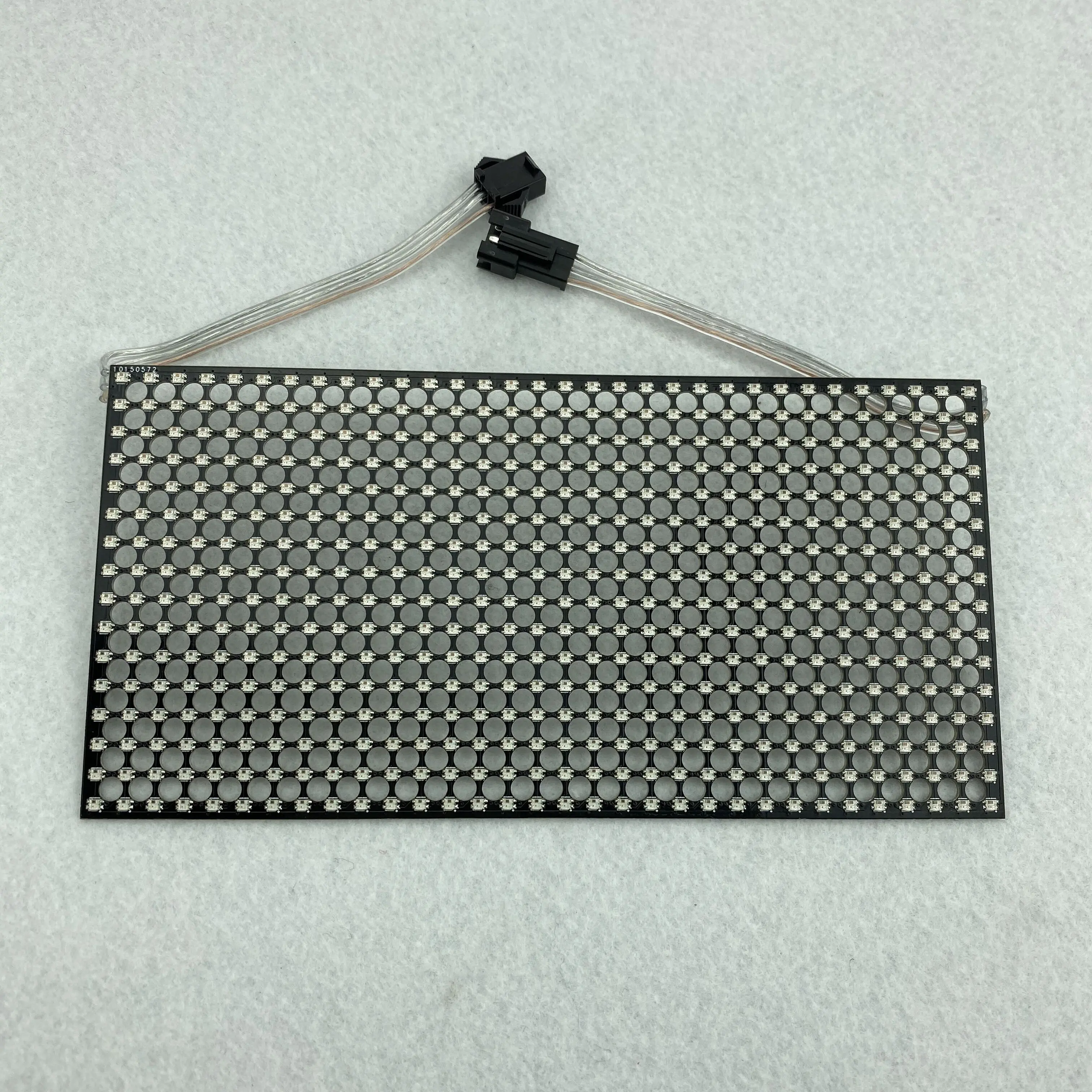 P5mm P9823F IC; SMD 18*32 пикселей светодиодный адресуемый жесткий панельный светильник, размер: 90 мм* 160 мм, DC5V вход; Черная печатная плата