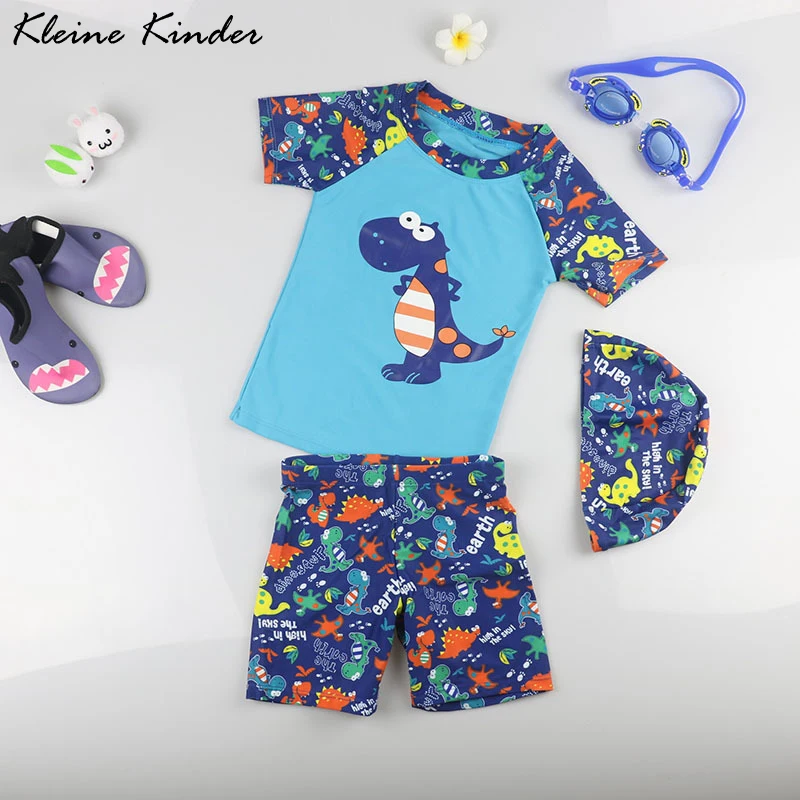Купальный костюм для мальчиков с принтом динозавра летний купальный маленьких