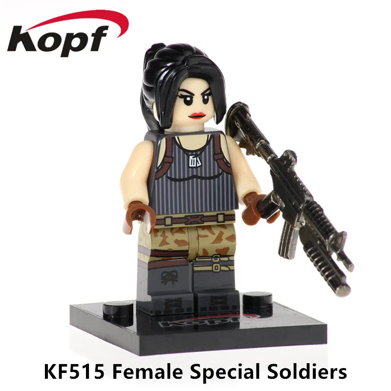 KF515 Without Box Одиночная строительных блоков с металлическим оружейным стрелком игра небо лиса выгорание Белый Костюм Фигурки для детей Коллекция игрушек KF671 - Color: KF515 Without Box