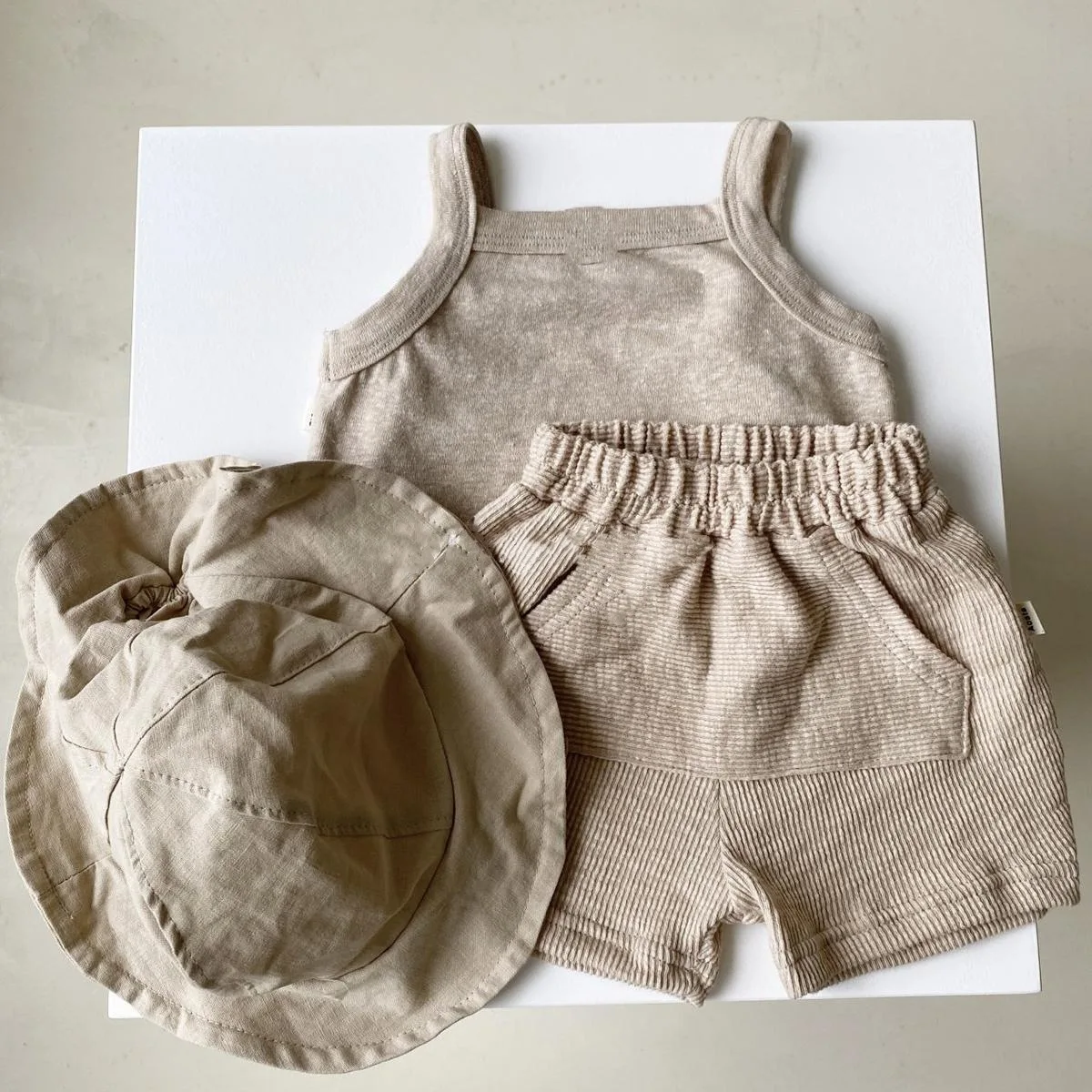 Pantalones cortos de algod&oacute;n para beb&eacute;s, ropa de verano acanalada, transpirables, 6, 12 y 18-3