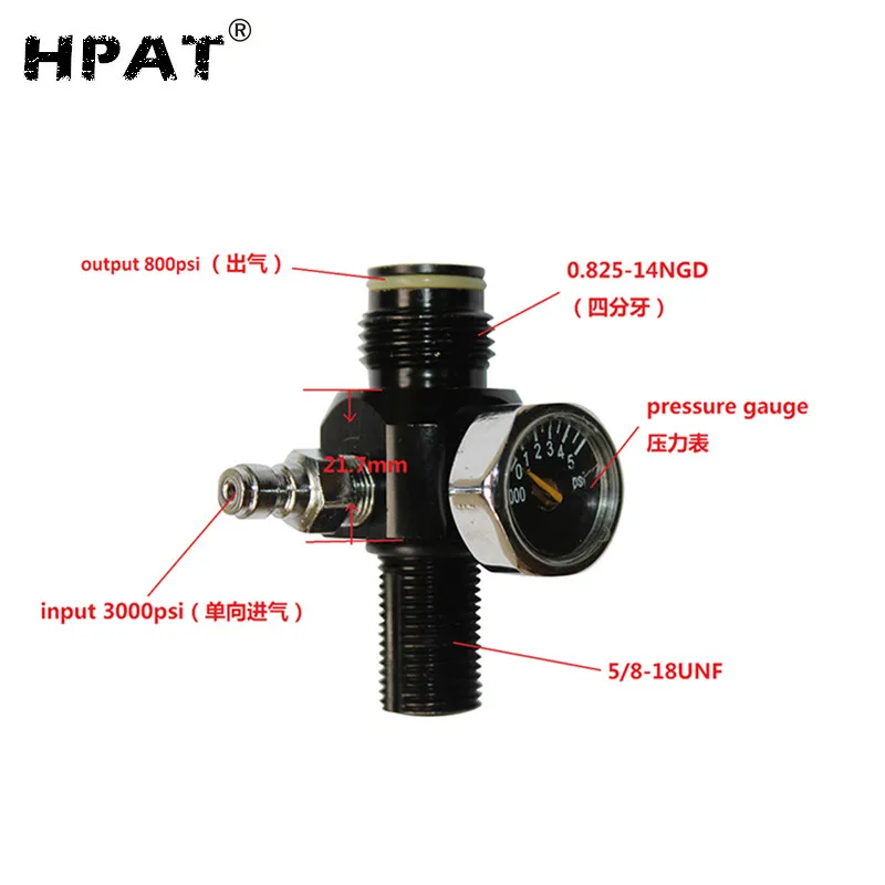 HPAT мини Пейнтбольный регулятор воздушного бака 3000psi